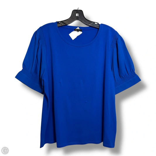 Top Short Sleeve By Talbots In Blue, Size: Xlp
