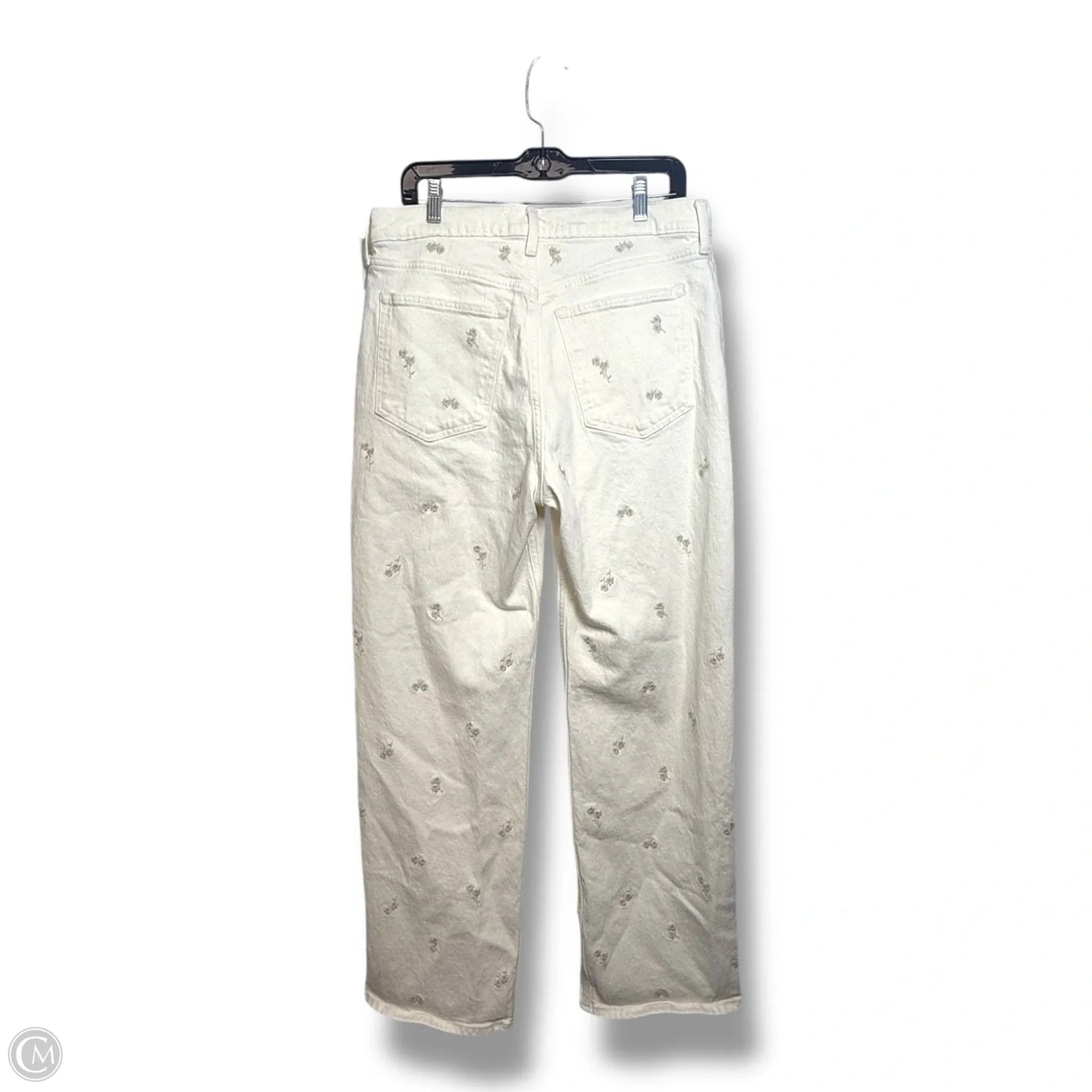 Jeans Straight By Abercrombie And Fitch In Cream, Size: 12