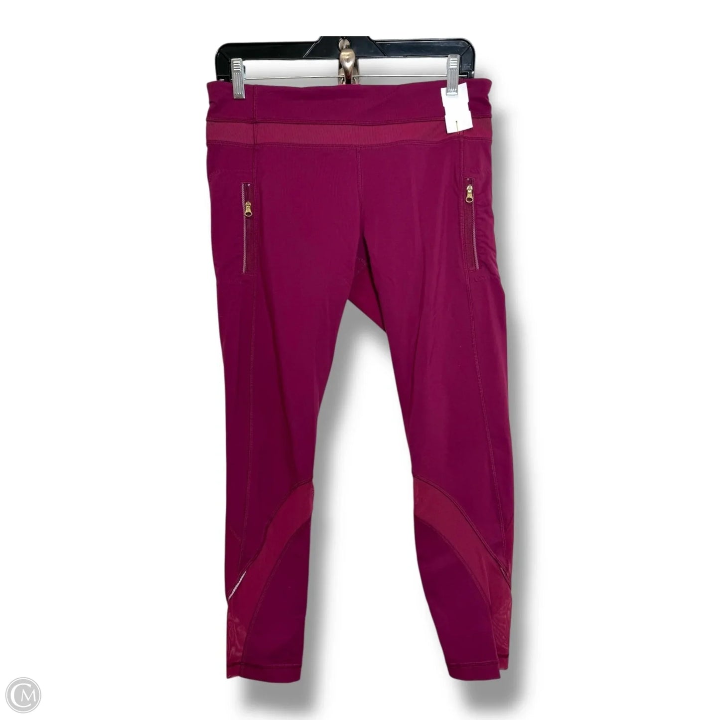 Athletic Leggings By Lululemon In Maroon, Size: 10