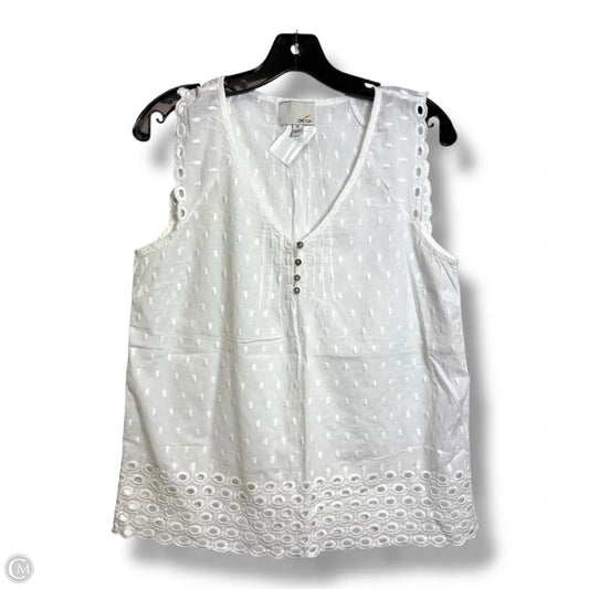 Top Sleeveless By Greylin In White, Size: M
