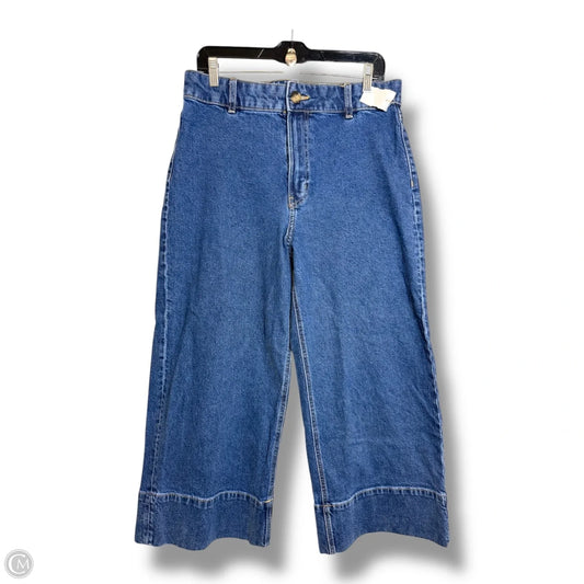 Pants Cropped By H&m In Blue Denim, Size: 12