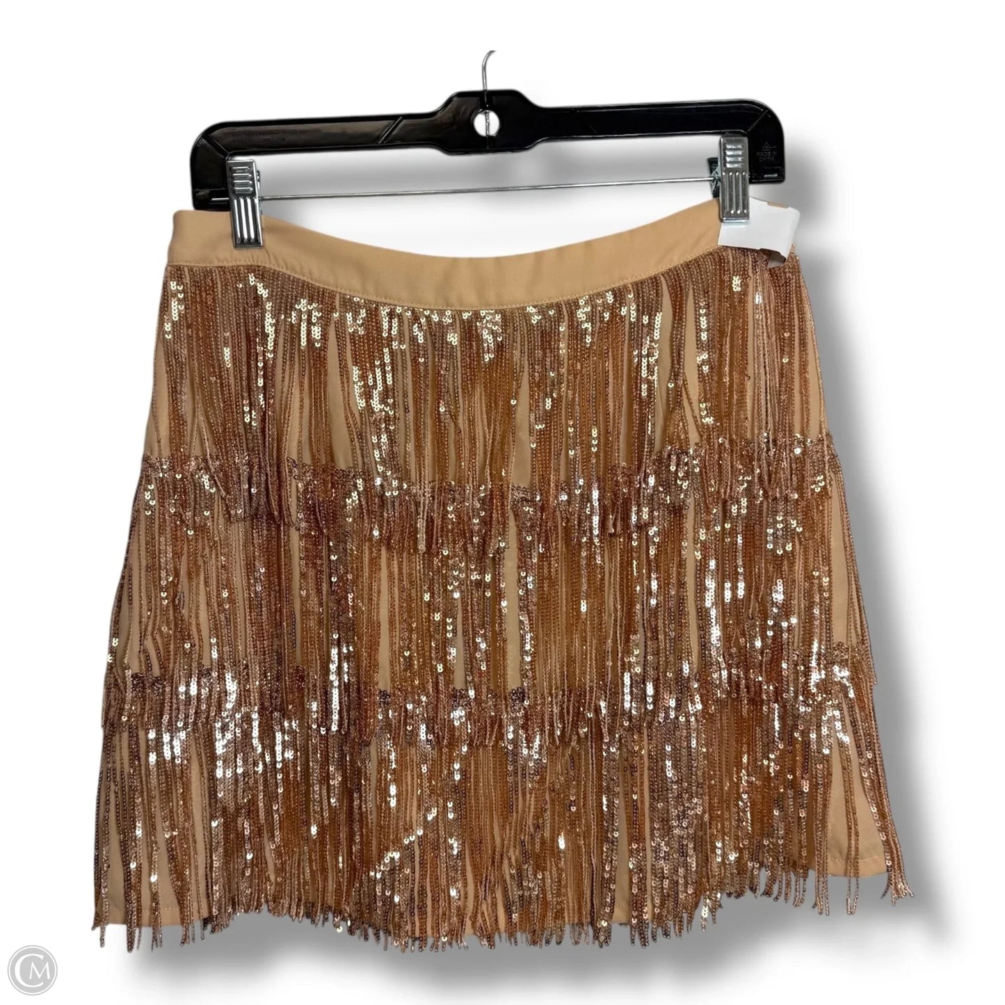 Skirt Mini & Short By Mi Ami In Gold, Size: L