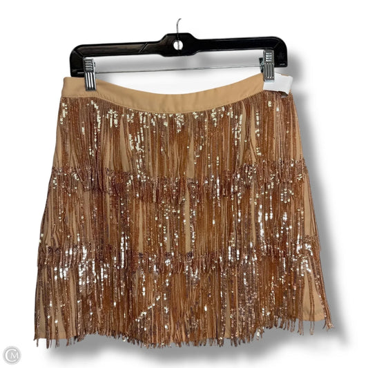 Skirt Mini & Short By Mi Ami In Gold, Size: L