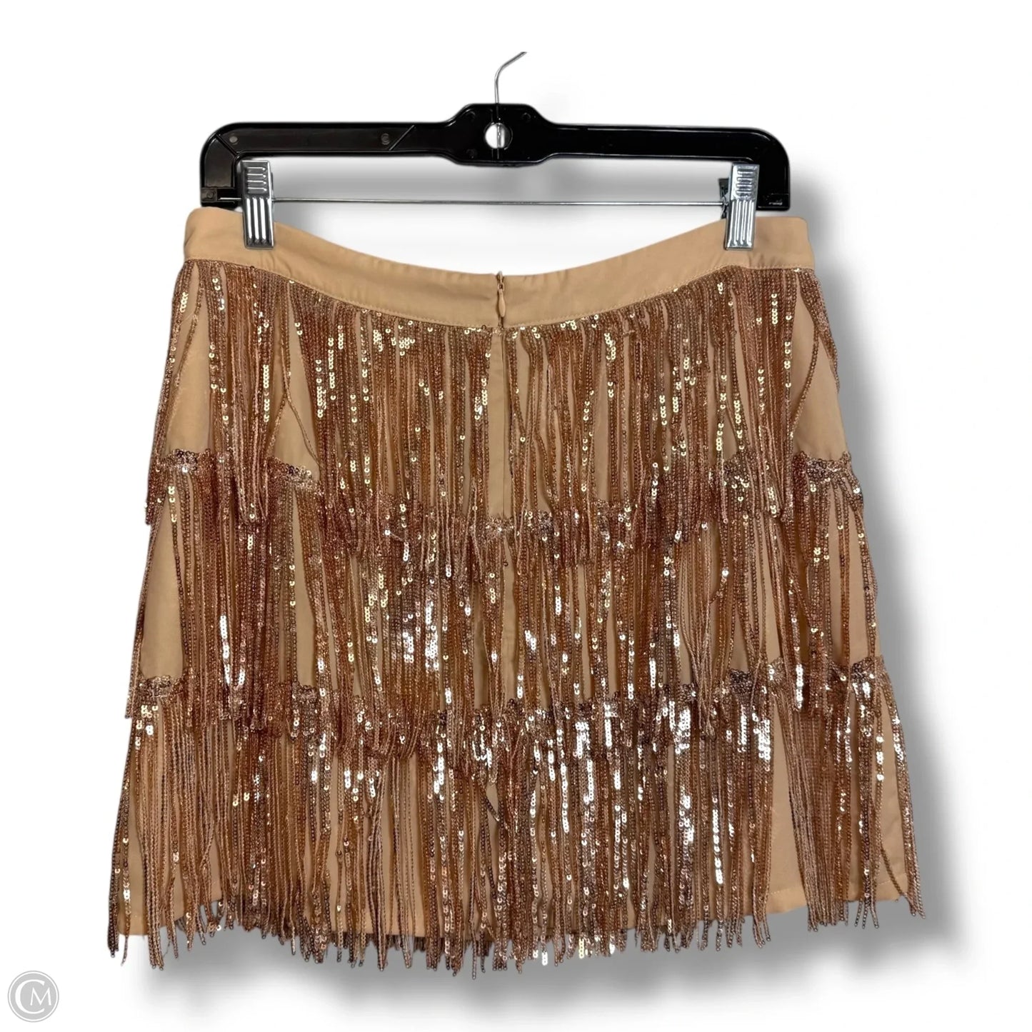Skirt Mini & Short By Mi Ami In Gold, Size: L