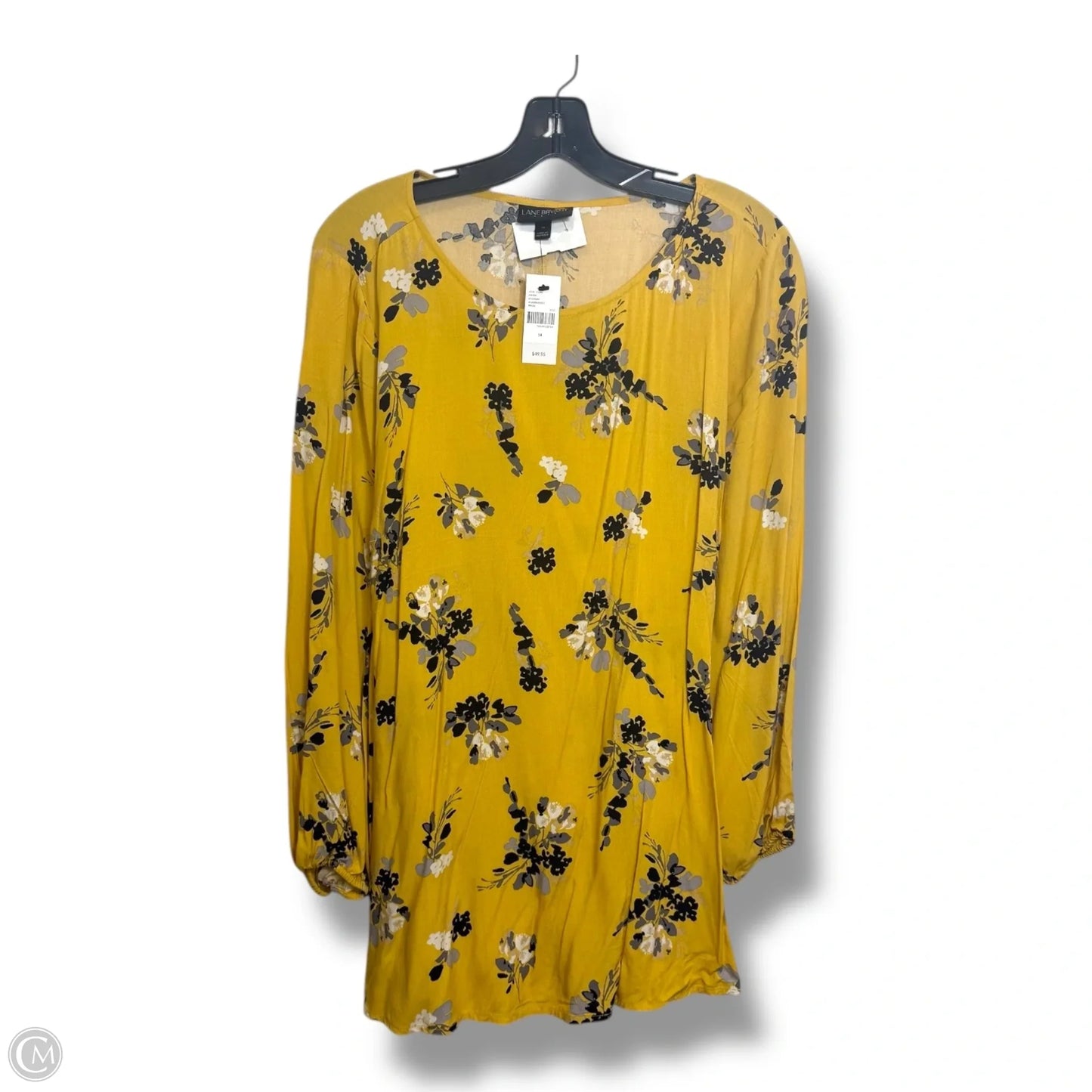Top Long Sleeve By Lane Bryant In Yellow, Size: 14