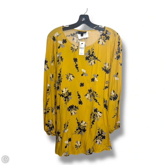 Top Long Sleeve By Lane Bryant In Yellow, Size: 14