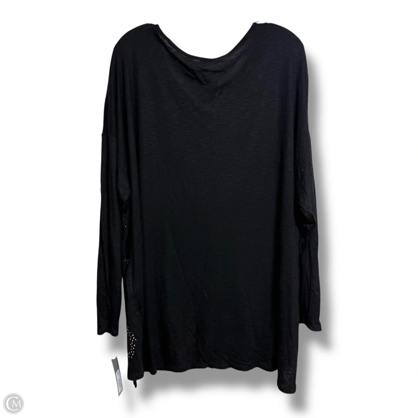 Top Long Sleeve By Apt 9 In Black, Size: 2x