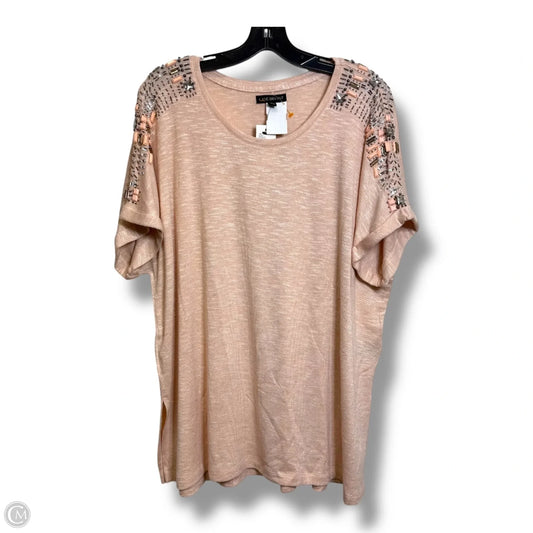 Top Short Sleeve By Lane Bryant In Pink, Size: 18