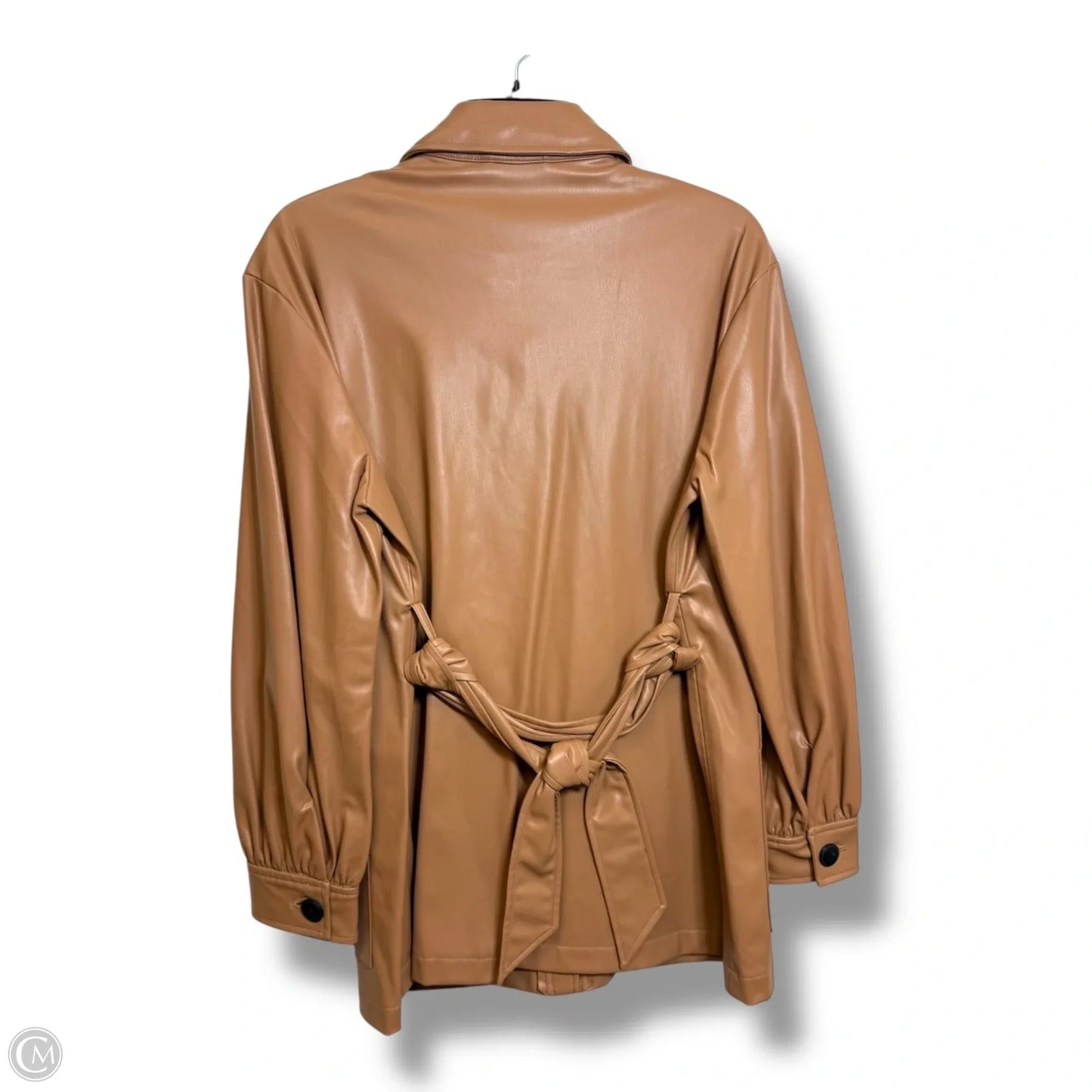 Jacket Shirt By Zara In Tan, Size: M