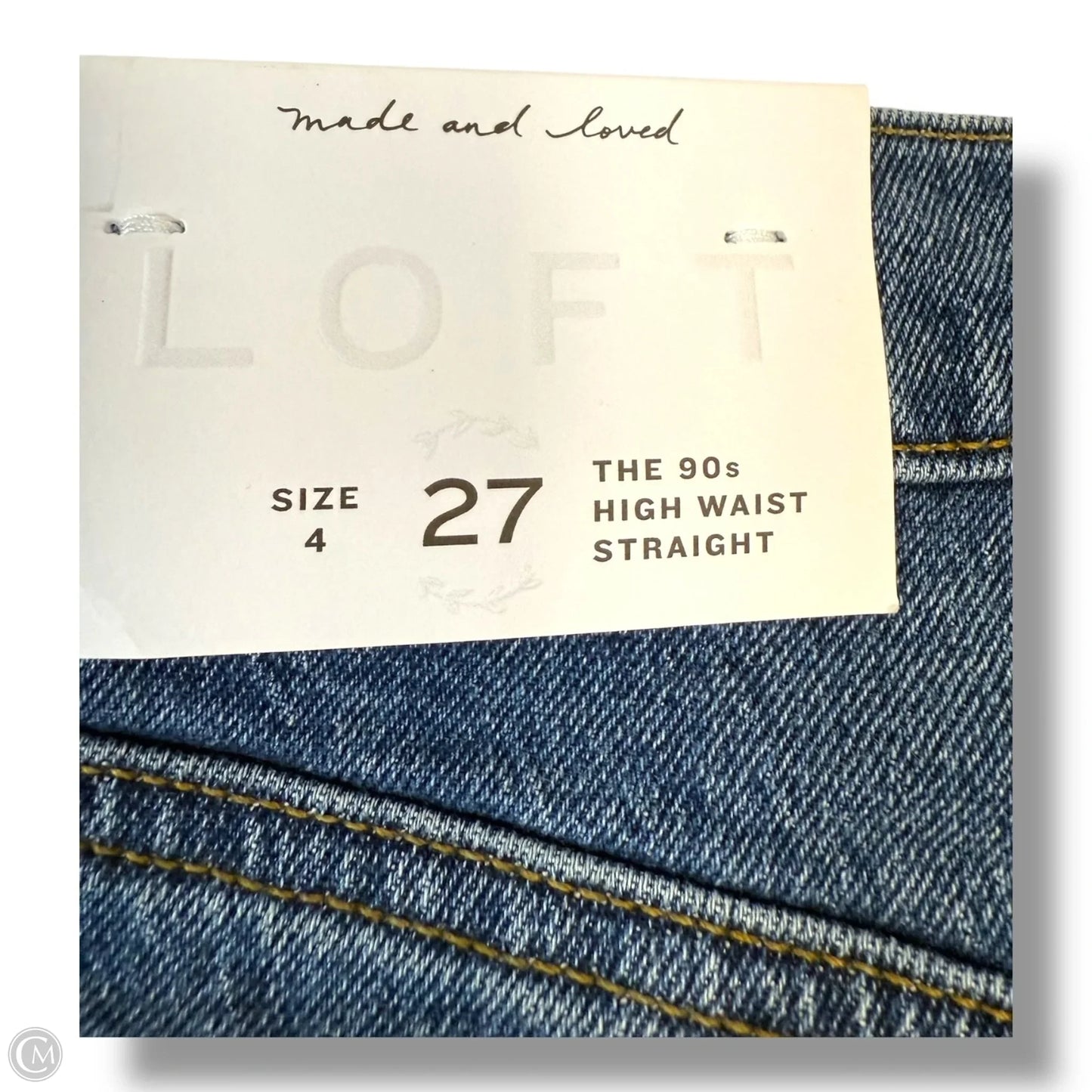 Jeans Straight By Loft In Blue Denim, Size: 4