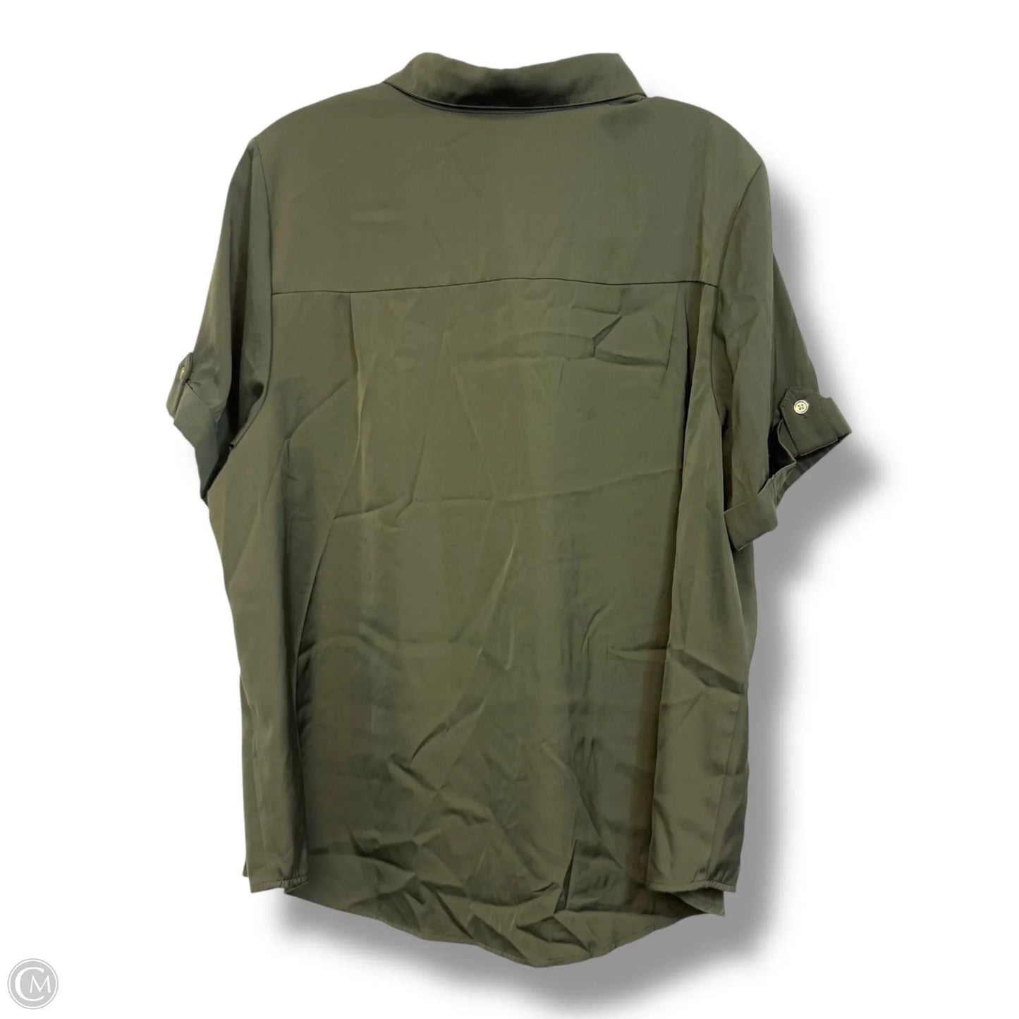 Top Short Sleeve By Cj Banks In Green, Size: 1x