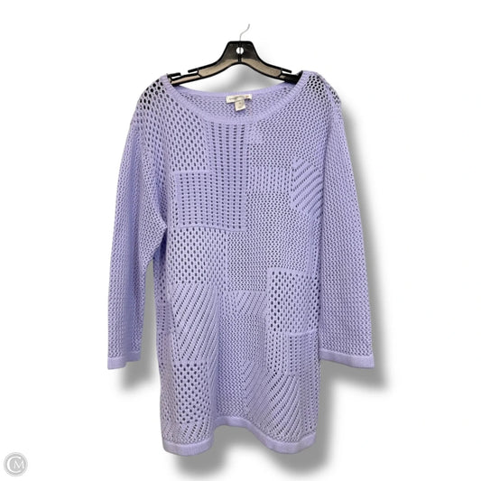 Top Long Sleeve By Christopher And Banks In Purple, Size: Xl