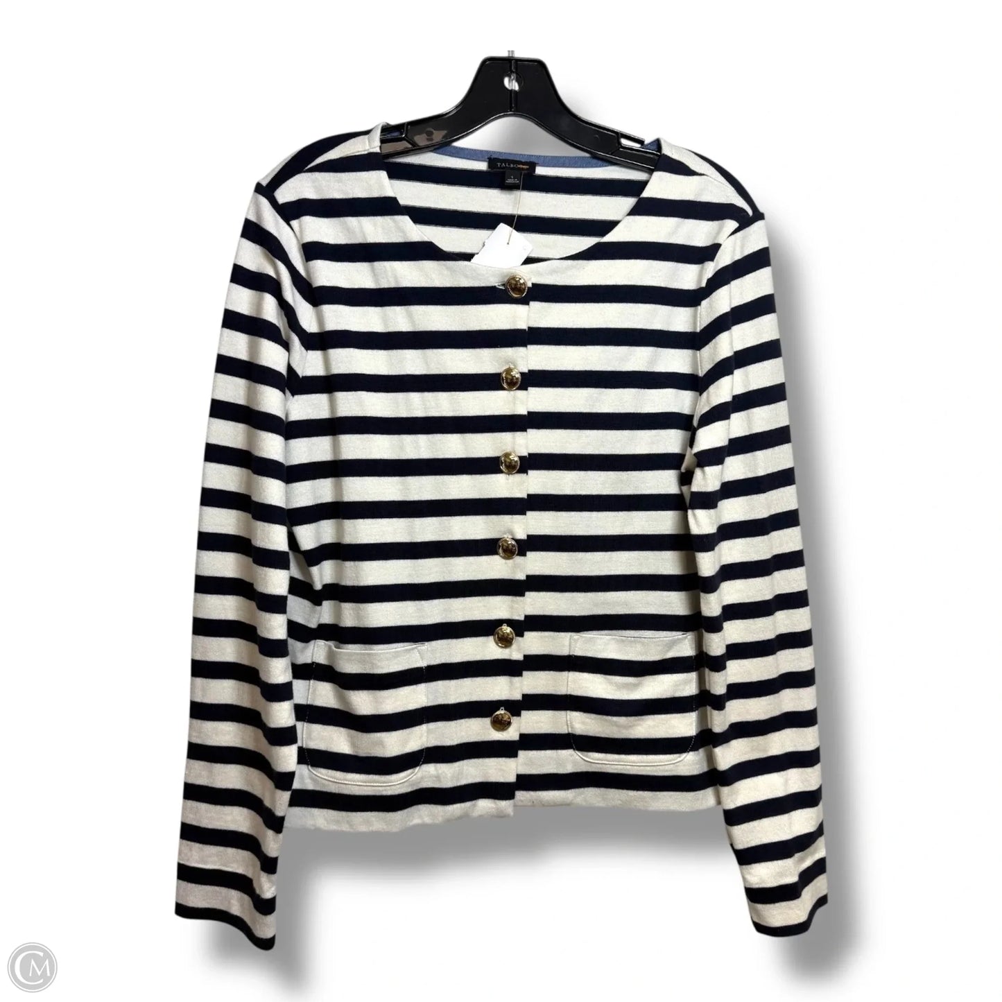 Cardigan By Talbots In Striped Pattern, Size: S