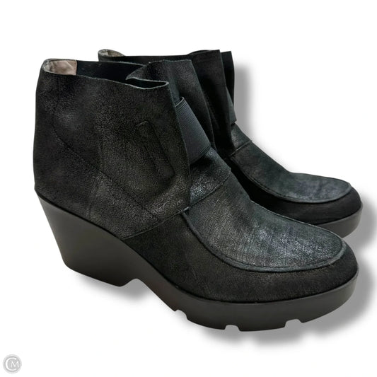Shoes Heels Wedge By Eileen Fisher In Black, Size: 8.5