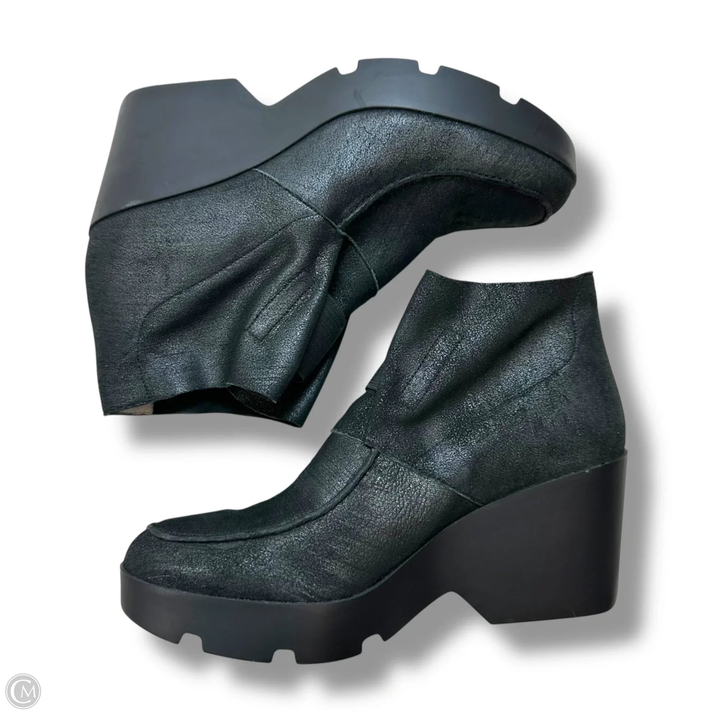 Shoes Heels Wedge By Eileen Fisher In Black, Size: 8.5