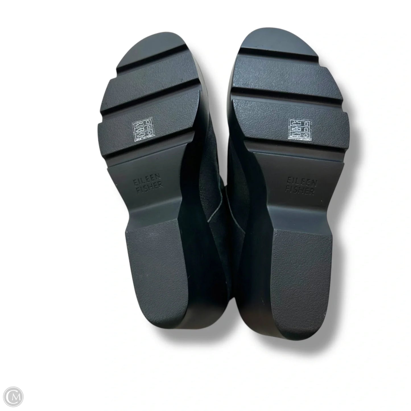 Shoes Heels Wedge By Eileen Fisher In Black, Size: 8.5