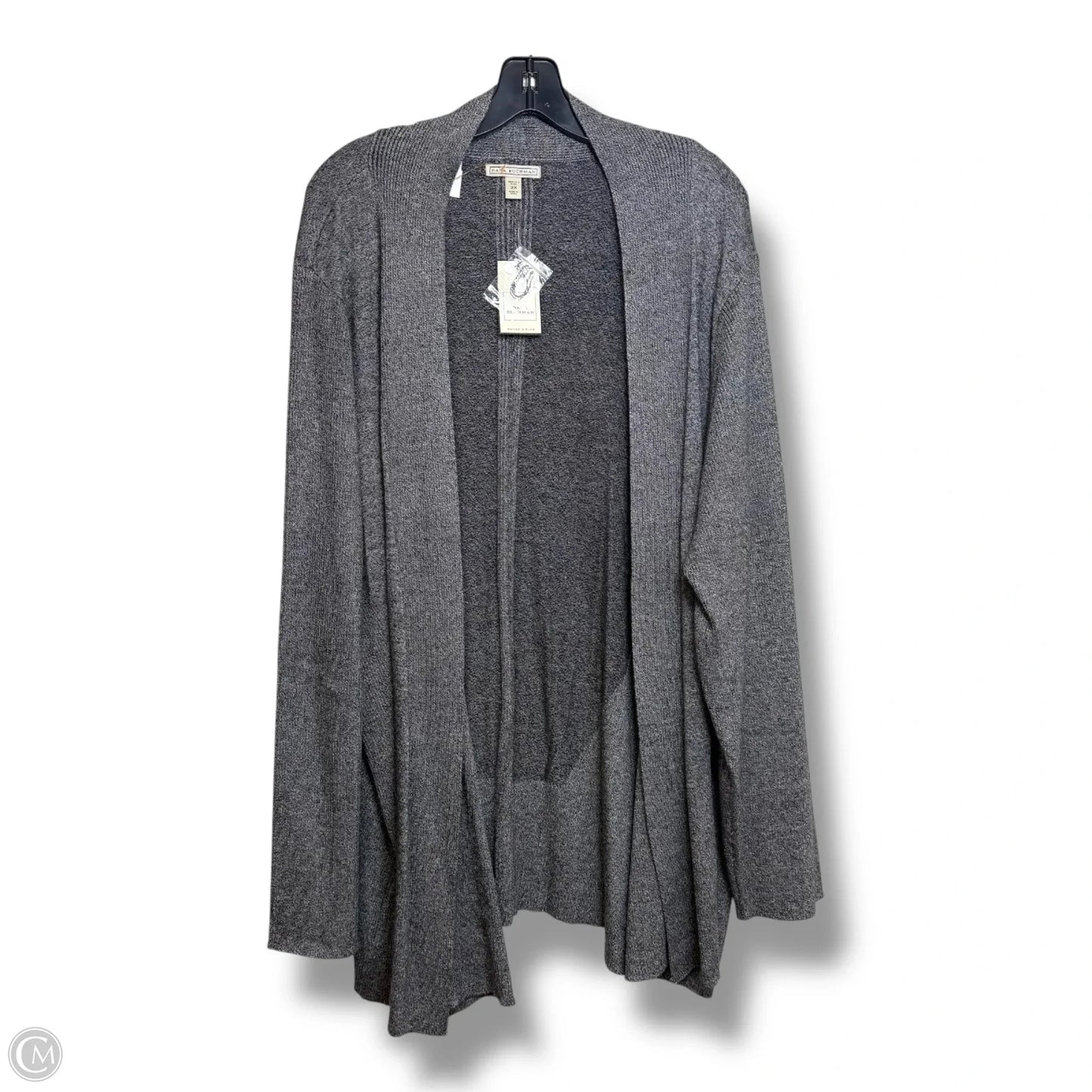 Cardigan By Dana Buchman In Grey, Size: 3x
