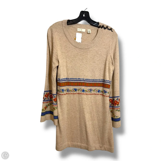 Tunic Long Sleeve By Sleeping On Snow In Brown, Size: L