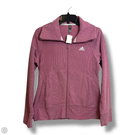 Athletic Jacket By Adidas In Pink, Size: S