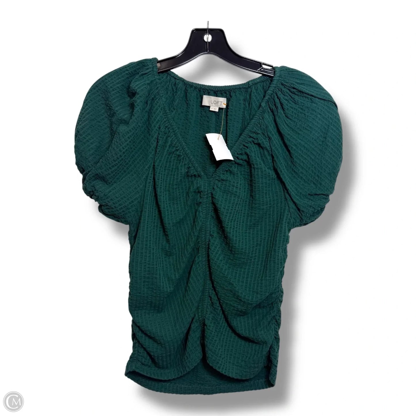 Top Short Sleeve By Loft In Green, Size: M