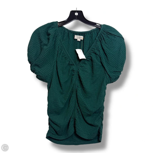 Top Short Sleeve By Loft In Green, Size: M