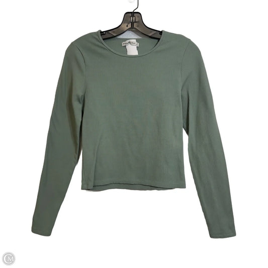 Top Long Sleeve By Abercrombie And Fitch In Green, Size: M