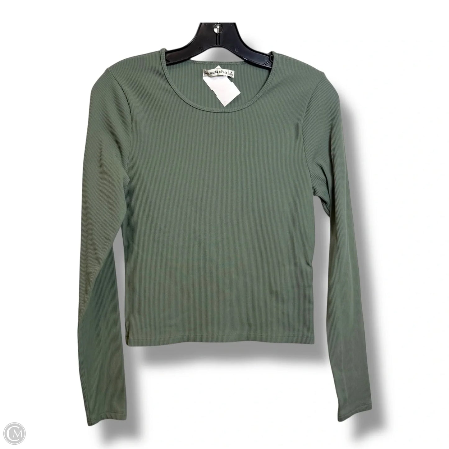 Top Long Sleeve By Abercrombie And Fitch In Green, Size: M