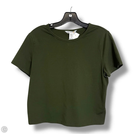 Athletic Top Short Sleeve By Athleta In Green, Size: M