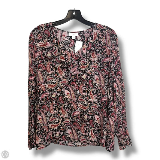 Top Long Sleeve By J. Jill In Multi-colored, Size: Xs