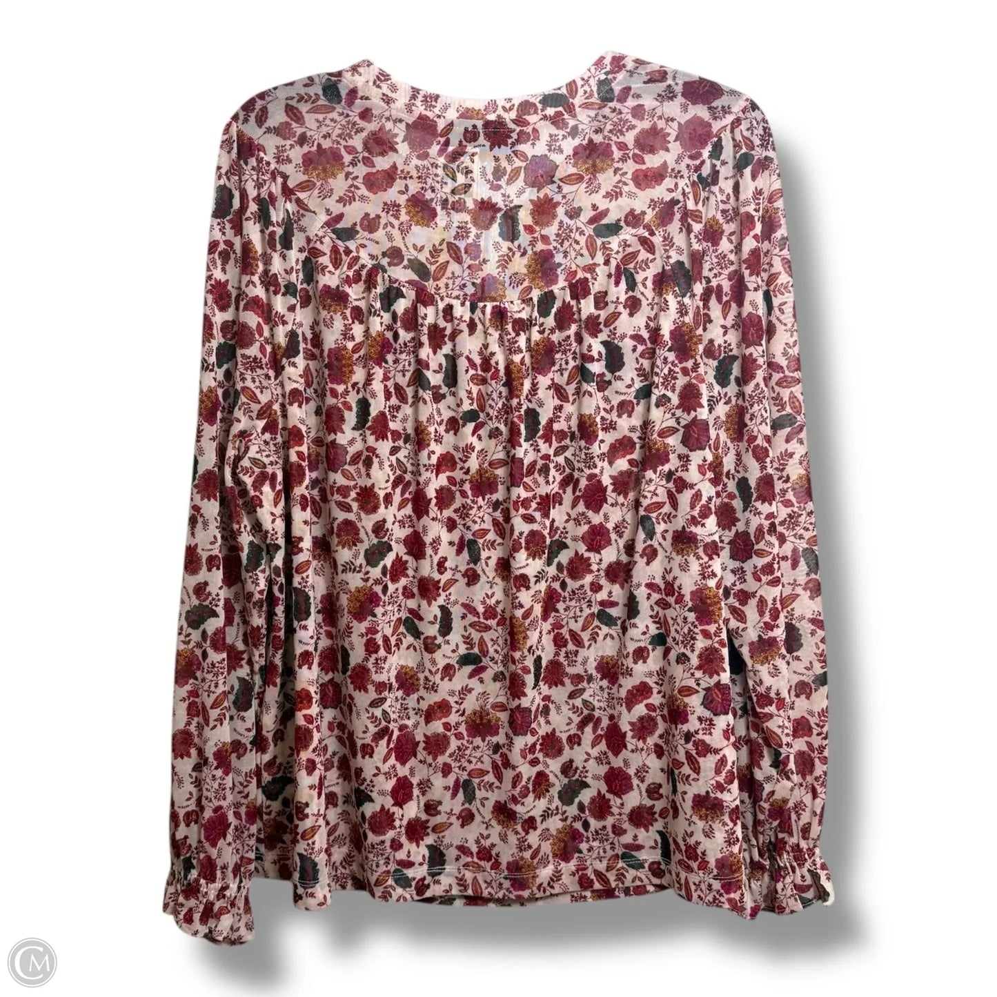 Blouse Long Sleeve By Lane Bryant In Floral Print, Size: Xl