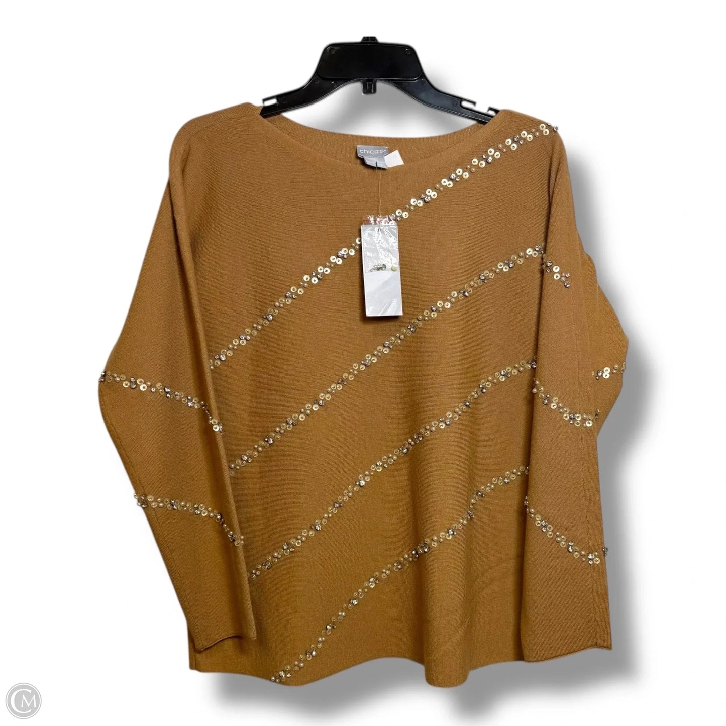 Sweater By Chicos In Brown, Size: S