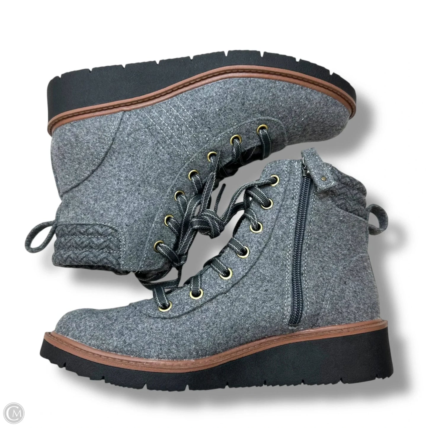 Boots Ankle Flats By Dr Scholls In Grey, Size: 6.5