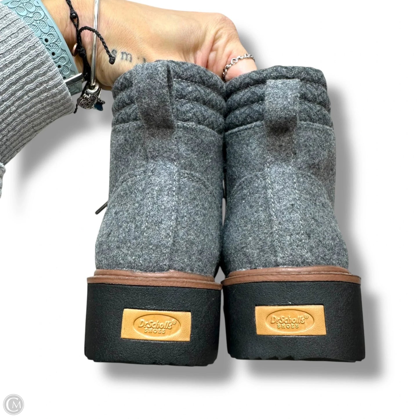 Boots Ankle Flats By Dr Scholls In Grey, Size: 6.5