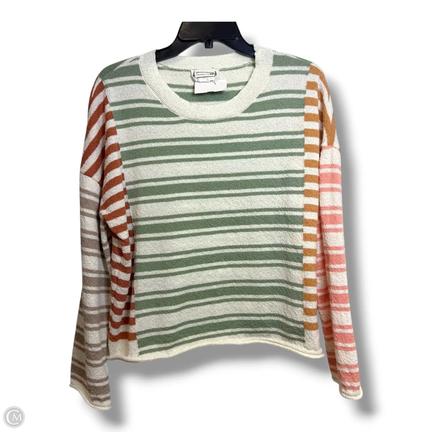 Top Long Sleeve By Loveriche In Striped Pattern, Size: M