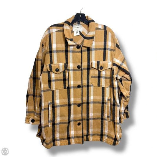 Jacket Shirt By Lucky Brand In Plaid Pattern, Size: Xl