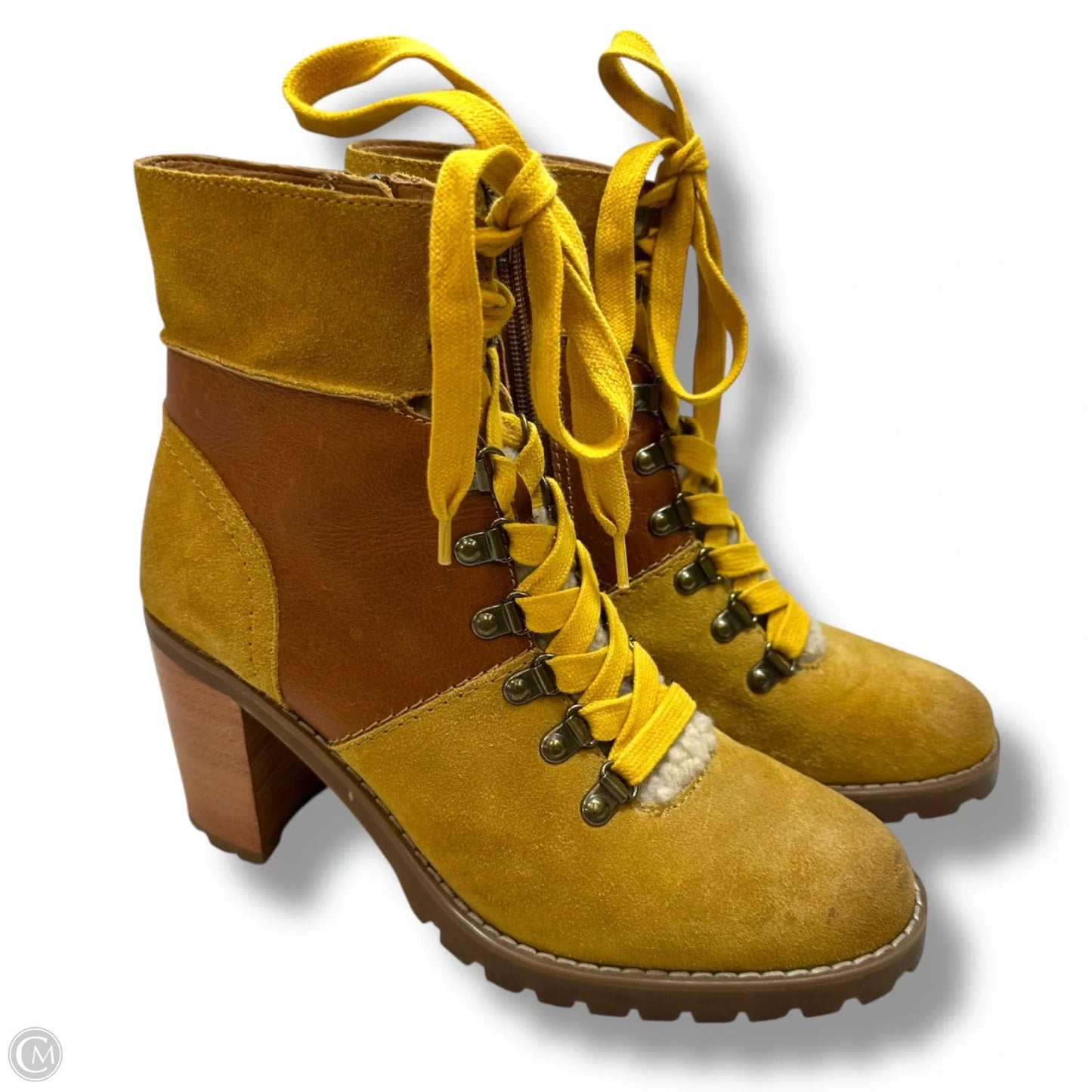 Boots Designer By Frye In Brown, Size: 9.5