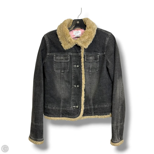 Jacket Denim By Loft In Black, Size: 4