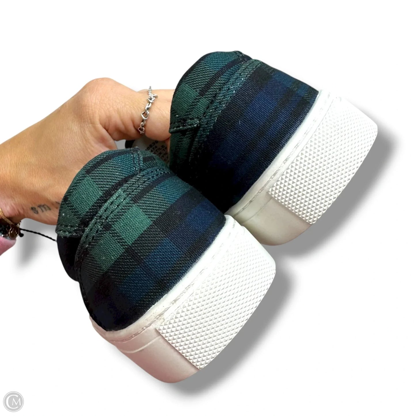 Shoes Sneakers Platform By J. Crew In Plaid Pattern, Size: 7.5