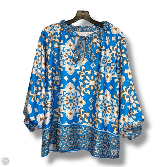 Blouse Long Sleeve By Jade In Multi-colored, Size: M