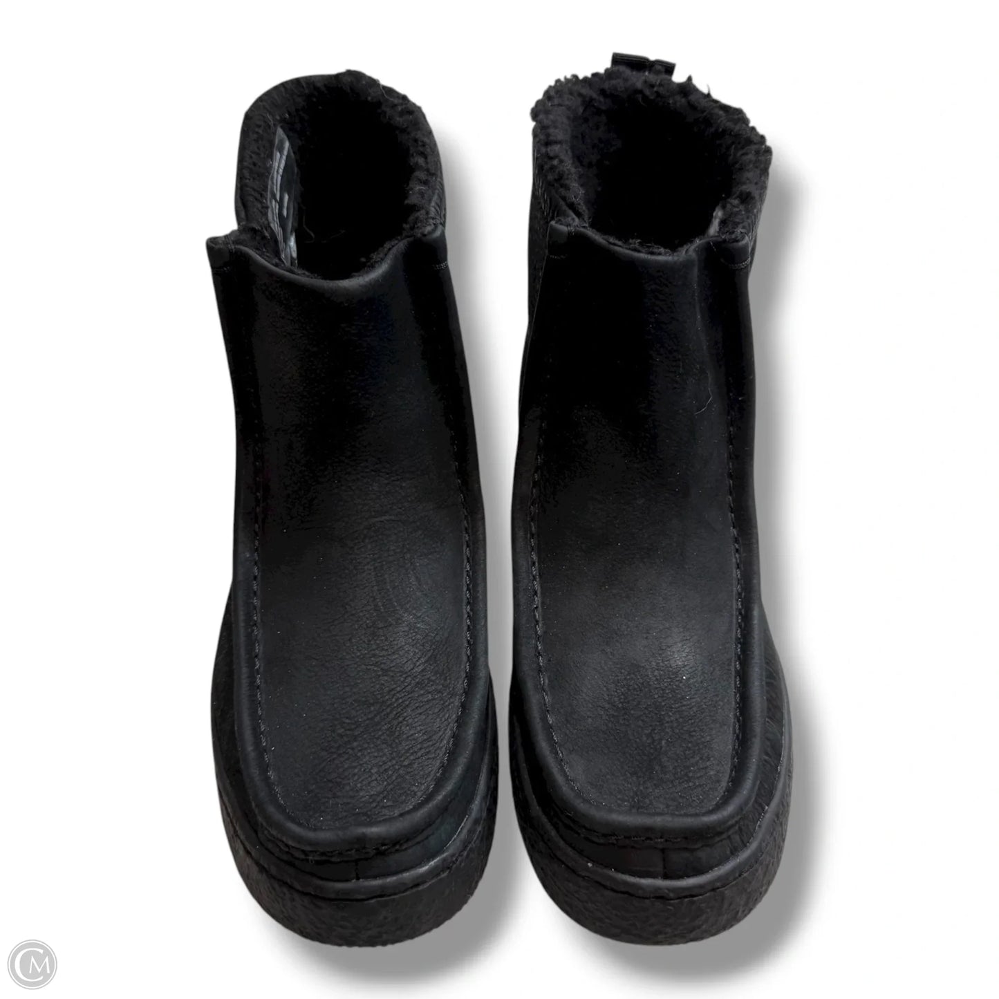 Boots Ankle Flats By Clarks In Black, Size: 9