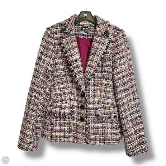 Blazer By Dkny In Plaid Pattern, Size: 8