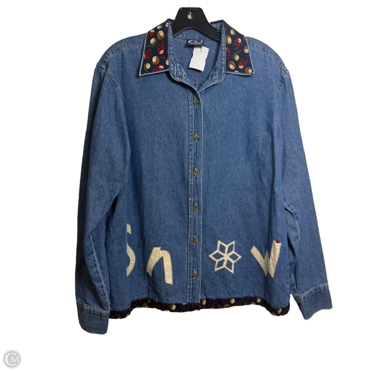 Top Long Sleeve By Clothes Mentor In Blue, Size: L