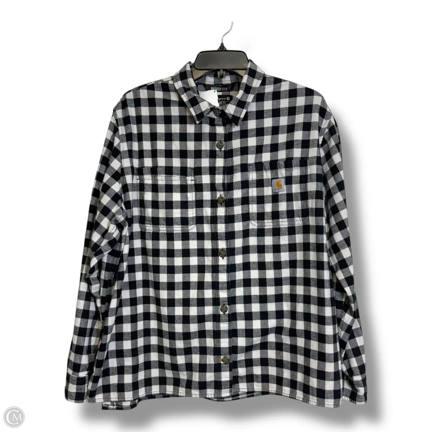 Top Long Sleeve By Carhartt In Plaid Pattern, Size: Xxl