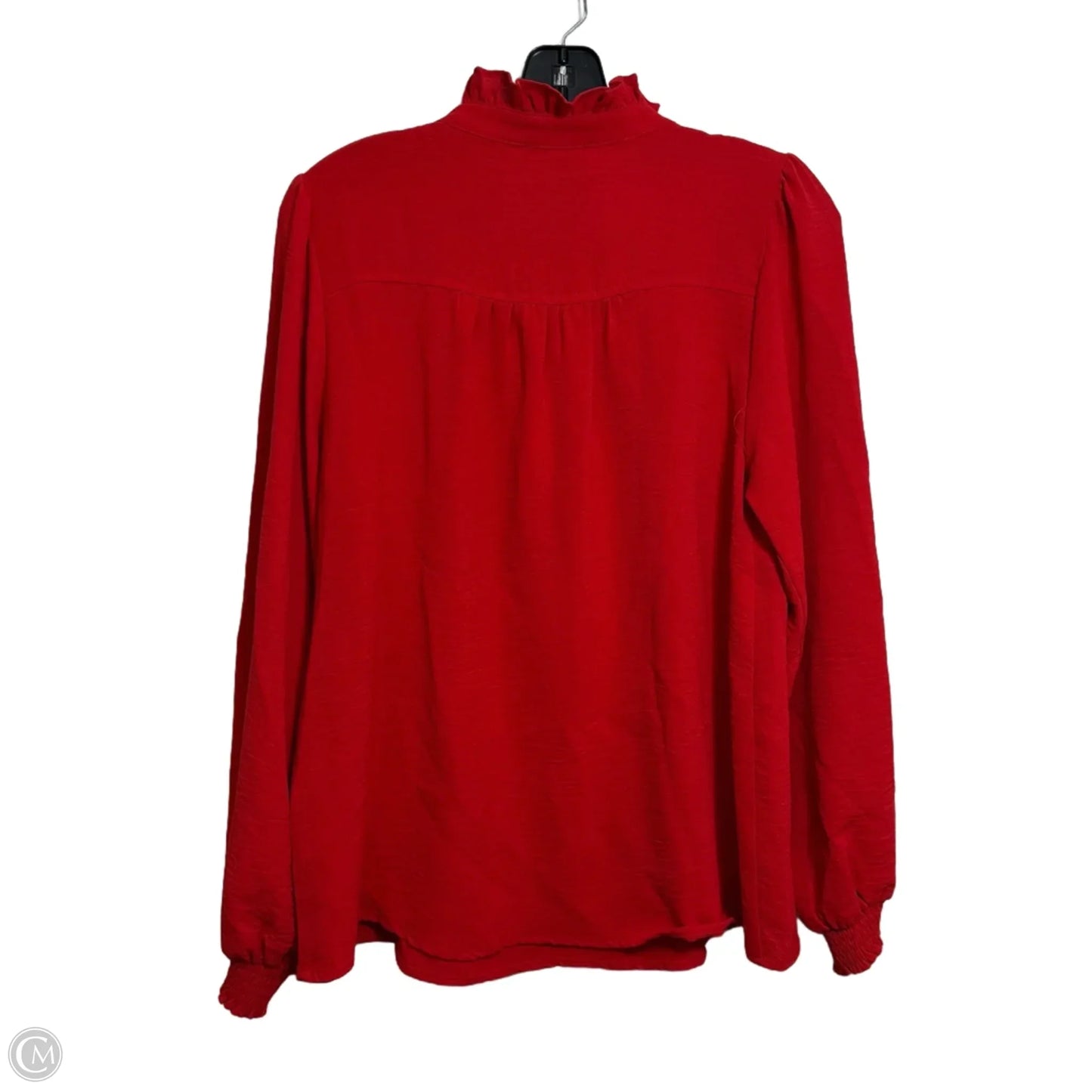 Blouse Long Sleeve By Jodifl In Red, Size: S