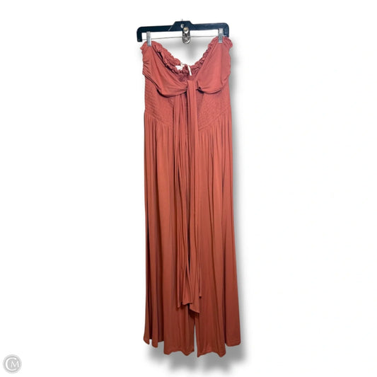 Jumpsuit romper Maxi By Anthropologie In Coral, Size: Xl