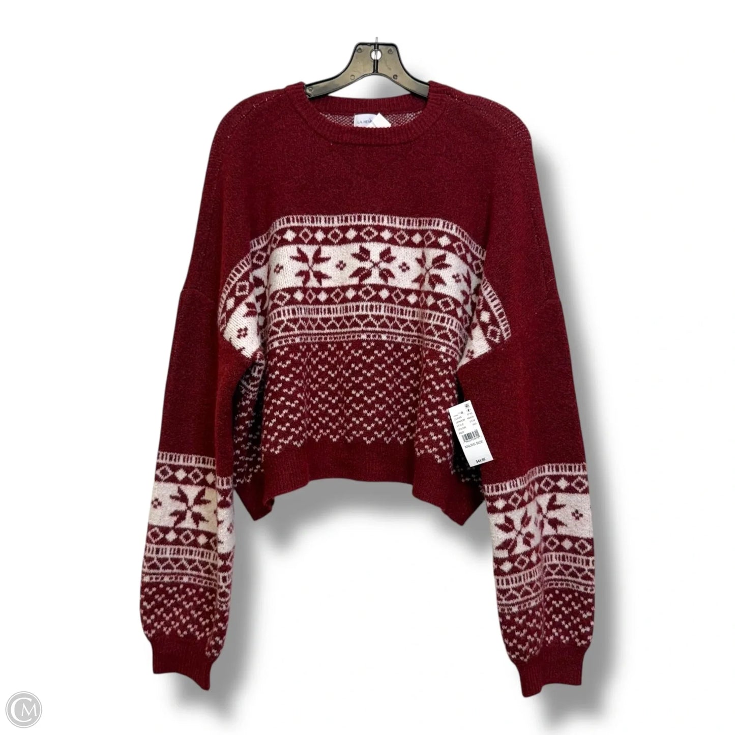 Sweater By La Hearts In Red & White, Size: Xxl