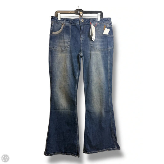 Jeans low rise Y2K Flared By Urban Outfitters In Blue Denim, Size: 18