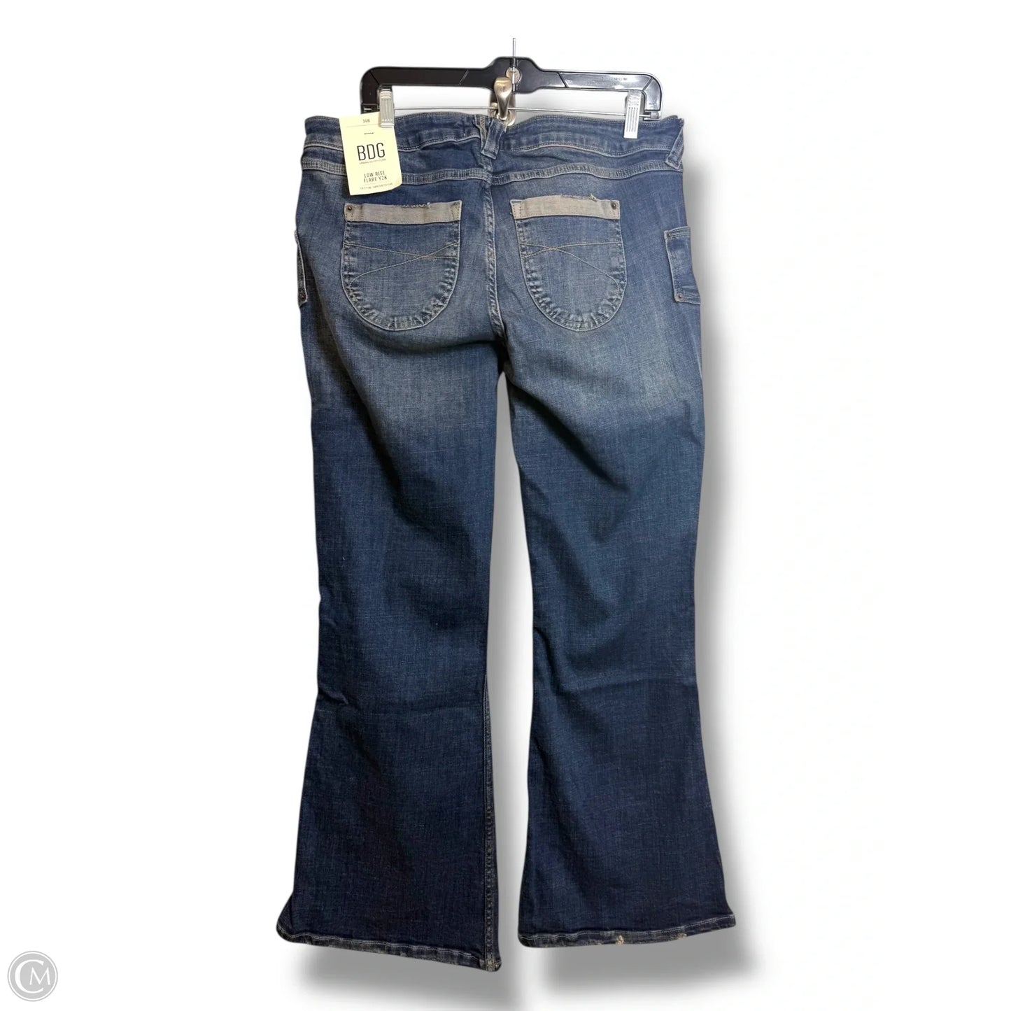 Jeans low rise Y2K Flared By Urban Outfitters In Blue Denim, Size: 18