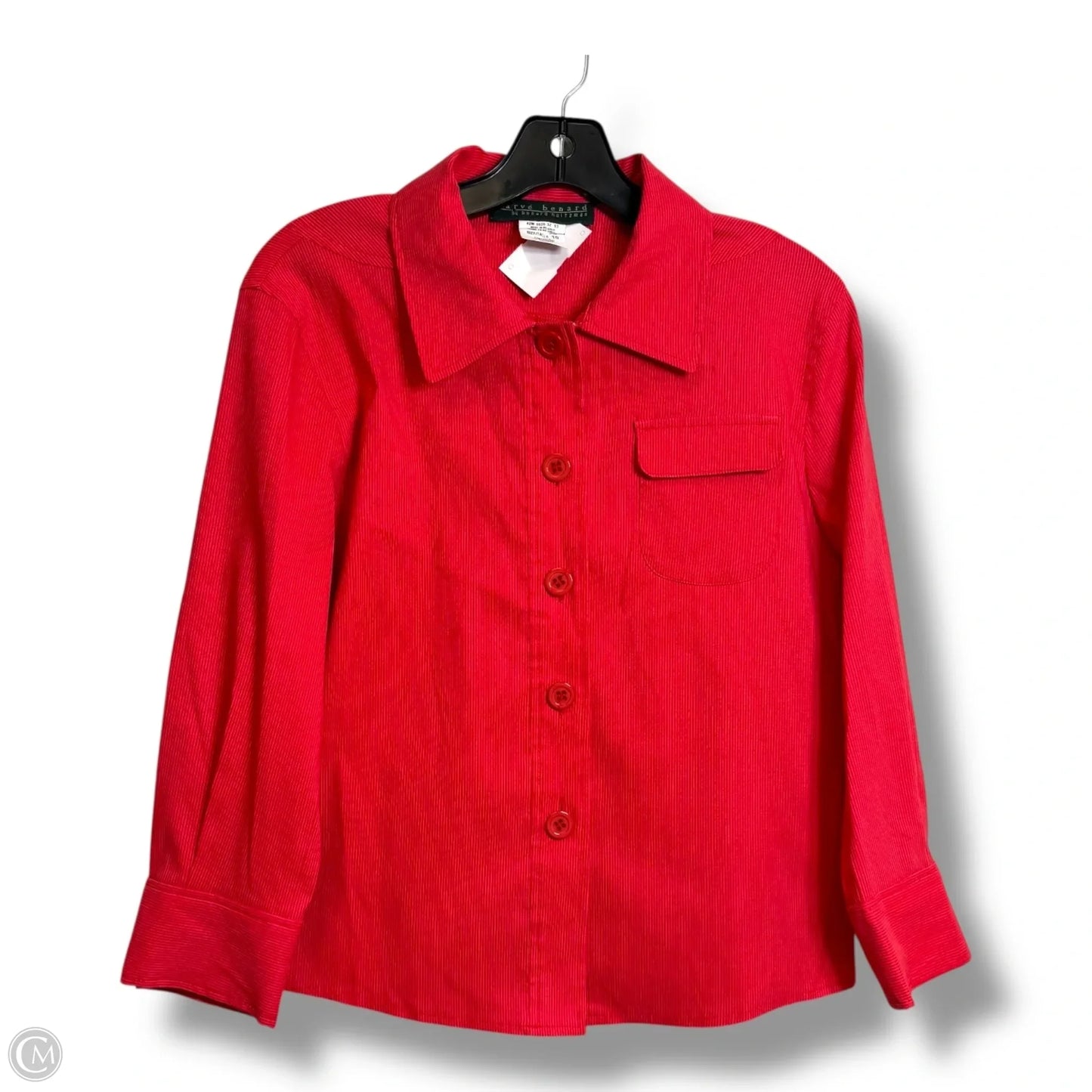 Top Long Sleeve Basic By Harve Bernard In Red, Size: 10