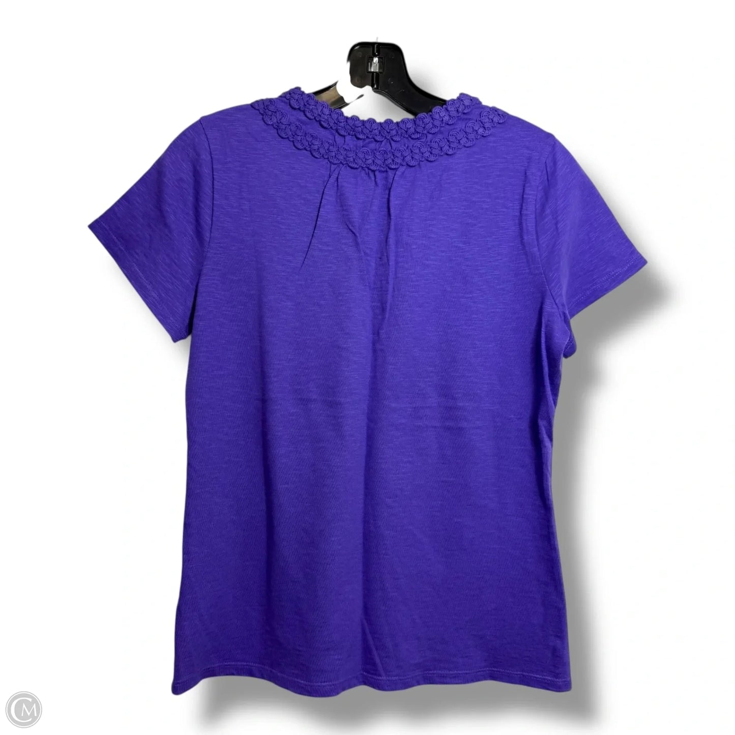 Top Short Sleeve Basic By Coldwater Creek In Purple, Size: Xs